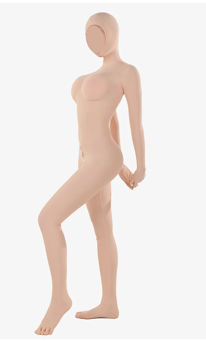 高品質　ZENTAI　ライクラ製　ハダタイ　SKINSUIT　着ぐるみマスク用肌タイツ　S/M/L/XLサイズ選択可能　女性用股間ファスナー＆背中ファスナー付き　マジックテープ式シリコンバストとセットで利用可能　「ZENTAIのみのご注文は72時間以内に発送され、おっぱい付きのバージョンは1週間以内に出荷できる」-9