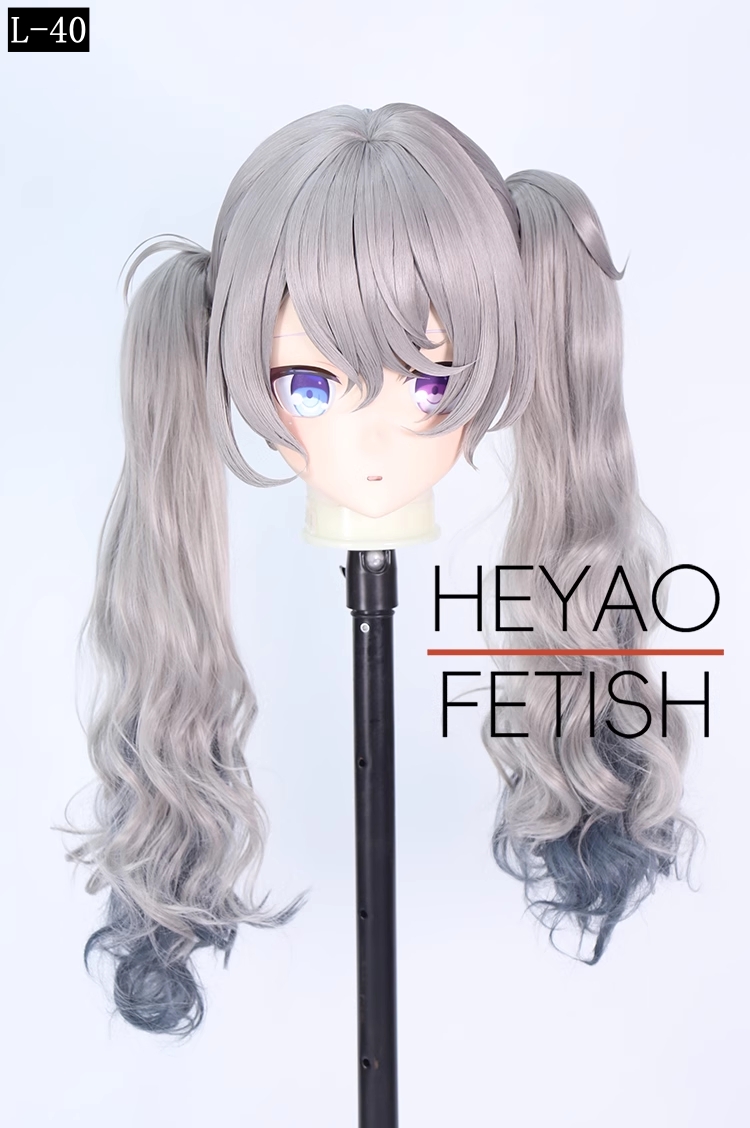 二次元美少女　フルヘッド着ぐるみマスク(L-31~L-40)　ウィッグときぐるみの一体型・後ろファスナーで着脱　高品質樹脂製　サイズオーダーメイド　ウィッグ付き全頭面　KIGURUMI変身　他のキャラクターもオーダーメイド可能　河妖工房製品　正規品保証　全国送料無料-19