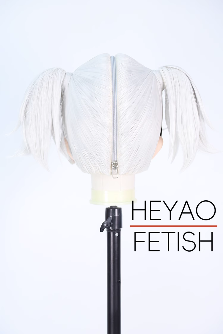 二次元美少女　フルヘッド着ぐるみマスク(L-41~L-50)　ウィッグときぐるみの一体型・後ろファスナーで着脱　高品質樹脂製　サイズオーダーメイド　ウィッグ付き全頭面　KIGURUMI変身　他のキャラクターもオーダーメイド可能　河妖工房製品　正規品保証　全国送料無料-4