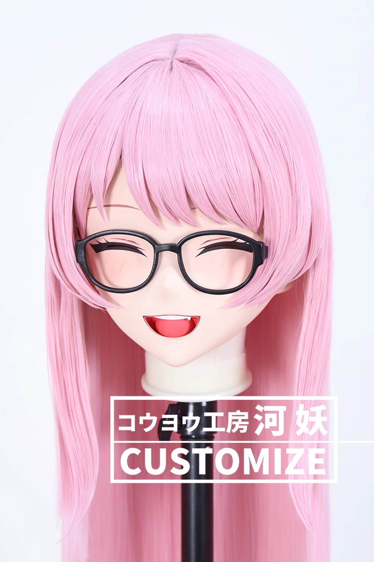 二次元美少女　鍵つき全頭面　KIGURUMIマスク(C-321~C-330)　通気孔付　高品質樹脂製　サイズオーダーメイド　フルヘッド　アニメマスク　河妖工房製品　正規品保証　全国送料無料-4