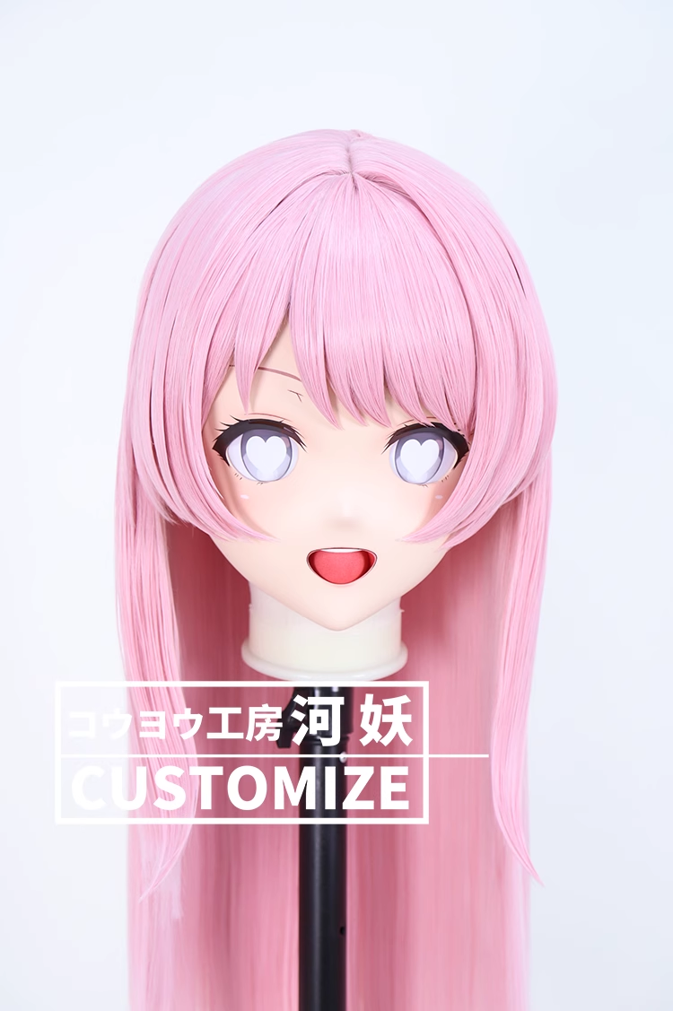 二次元美少女　鍵つき全頭面　KIGURUMIマスク(C-321~C-330)　通気孔付　高品質樹脂製　サイズオーダーメイド　フルヘッド　アニメマスク　河妖工房製品　正規品保証　全国送料無料-6