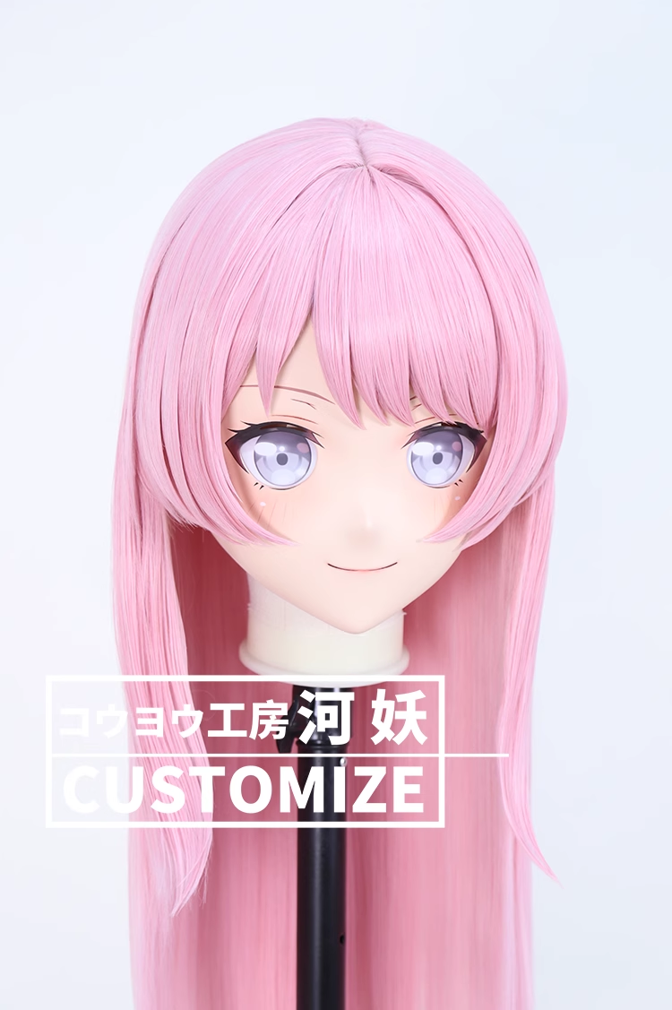 二次元美少女　鍵つき全頭面　KIGURUMIマスク(C-321~C-330)　通気孔付　高品質樹脂製　サイズオーダーメイド　フルヘッド　アニメマスク　河妖工房製品　正規品保証　全国送料無料-8