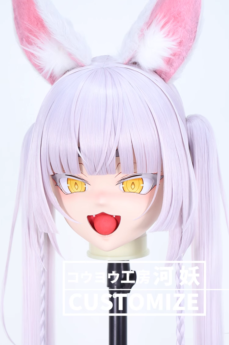 二次元美少女　鍵つき全頭面　KIGURUMIマスク(C-341~C-350)　通気孔付　高品質樹脂製　サイズオーダーメイド　フルヘッド　アニメマスク　河妖工房製品　正規品保証　全国送料無料-6