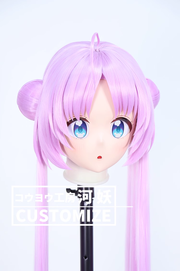 二次元美少女　鍵つき全頭面　KIGURUMIマスク(C-341~C-350)　通気孔付　高品質樹脂製　サイズオーダーメイド　フルヘッド　アニメマスク　河妖工房製品　正規品保証　全国送料無料-18