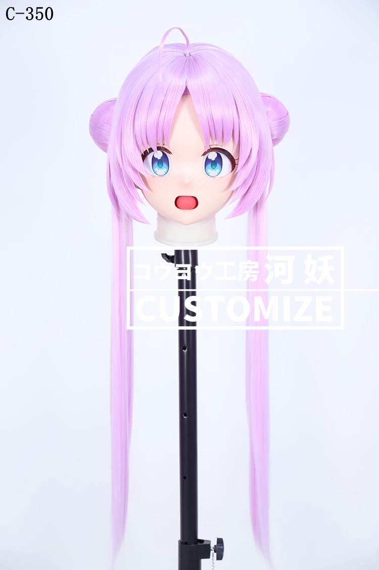 二次元美少女　鍵つき全頭面　KIGURUMIマスク(C-341~C-350)　通気孔付　高品質樹脂製　サイズオーダーメイド　フルヘッド　アニメマスク　河妖工房製品　正規品保証　全国送料無料-19