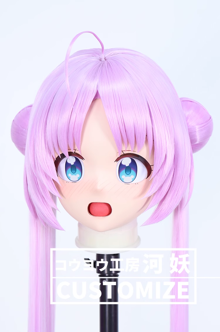 二次元美少女　鍵つき全頭面　KIGURUMIマスク(C-341~C-350)　通気孔付　高品質樹脂製　サイズオーダーメイド　フルヘッド　アニメマスク　河妖工房製品　正規品保証　全国送料無料-20