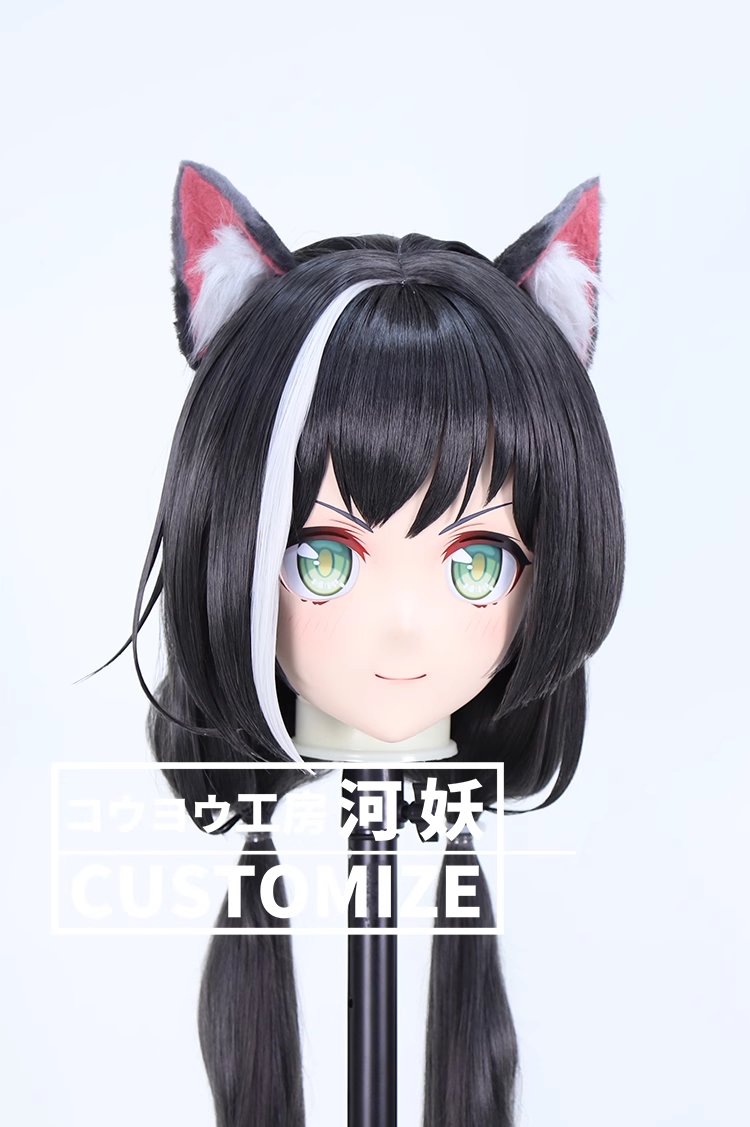 二次元美少女　鍵つき全頭面　KIGURUMIマスク(C-351~C-360)　通気孔付　高品質樹脂製　サイズオーダーメイド　フルヘッド　アニメマスク　河妖工房製品　正規品保証　全国送料無料-2