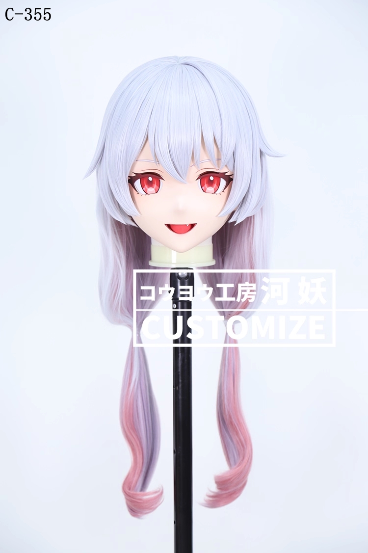 二次元美少女　鍵つき全頭面　KIGURUMIマスク(C-351~C-360)　通気孔付　高品質樹脂製　サイズオーダーメイド　フルヘッド　アニメマスク　河妖工房製品　正規品保証　全国送料無料-9