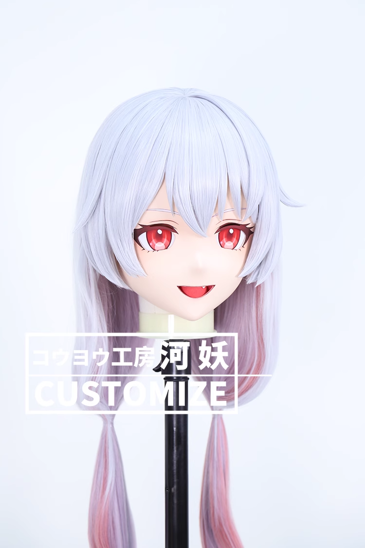 二次元美少女　鍵つき全頭面　KIGURUMIマスク(C-351~C-360)　通気孔付　高品質樹脂製　サイズオーダーメイド　フルヘッド　アニメマスク　河妖工房製品　正規品保証　全国送料無料-10