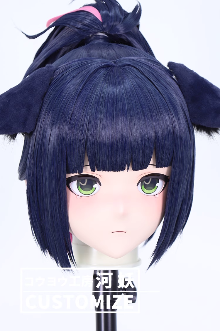 二次元美少女　鍵つき全頭面　KIGURUMIマスク(C-351~C-360)　通気孔付　高品質樹脂製　サイズオーダーメイド　フルヘッド　アニメマスク　河妖工房製品　正規品保証　全国送料無料-16
