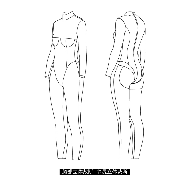 高品質　ラバーキャットスーツCD003　ラテックス　厚さ0.4mm　サイズオーダーメイド　カラー選択可能　男女兼用　シリコンバスト利用可能　セクシーなフルボディスーツ　性転換　クロスドレスへお勧め-19