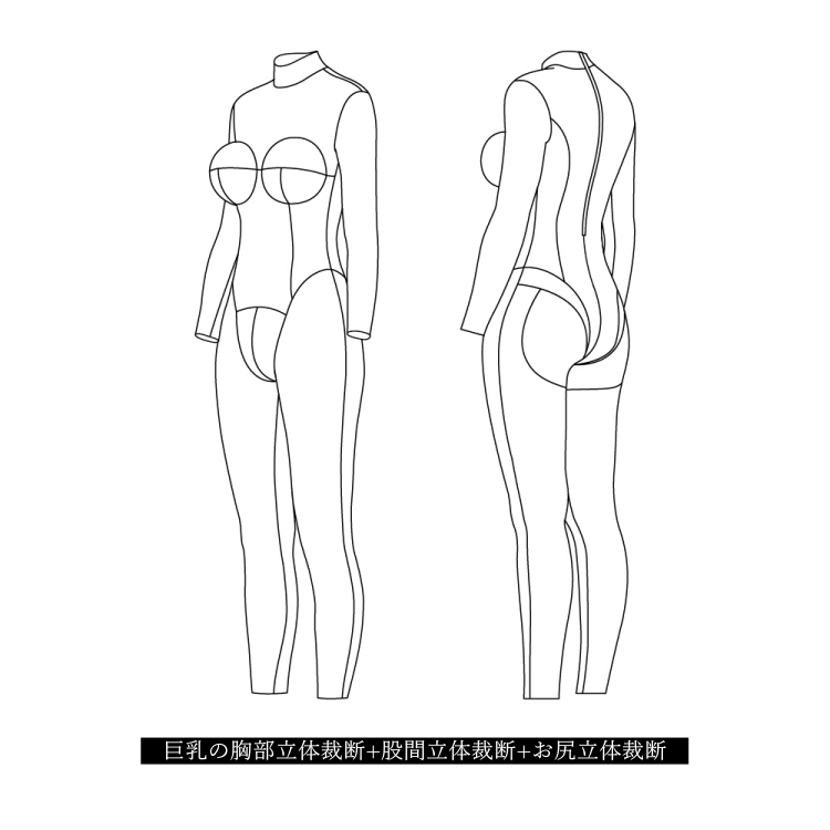 高品質　ラバーキャットスーツCD003　ラテックス　厚さ0.4mm　サイズオーダーメイド　カラー選択可能　男女兼用　シリコンバスト利用可能　セクシーなフルボディスーツ　性転換　クロスドレスへお勧め-21