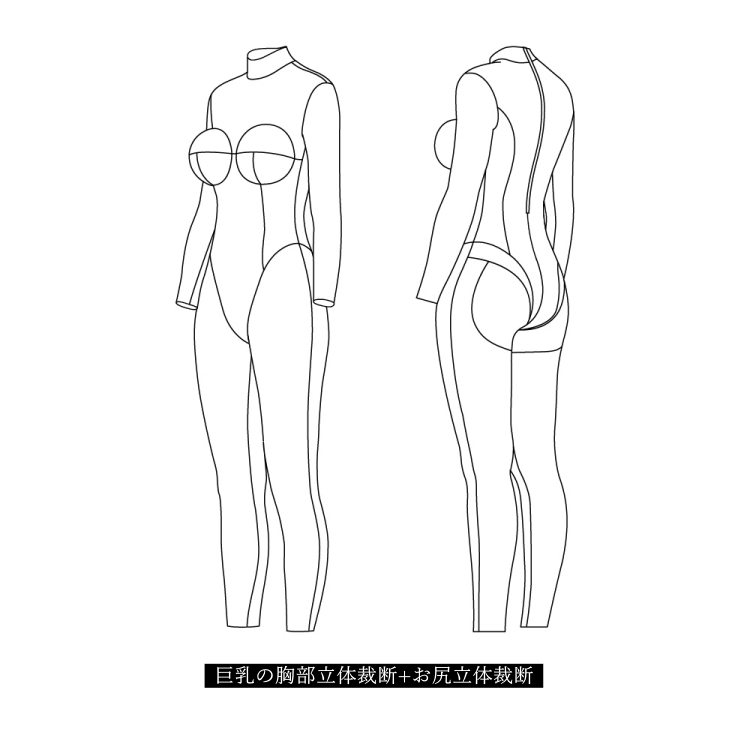 高品質　ラバーキャットスーツCD003　ラテックス　厚さ0.4mm　サイズオーダーメイド　カラー選択可能　男女兼用　シリコンバスト利用可能　セクシーなフルボディスーツ　性転換　クロスドレスへお勧め-25