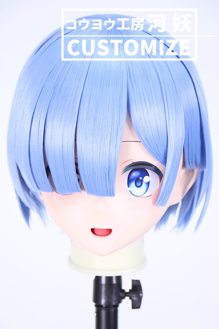 二次元美少女　鍵つき全頭面　KIGURUMIマスク(C-371~C-380)　通気孔付　高品質樹脂製　サイズオーダーメイド　フルヘッド　アニメマスク　河妖工房製品　正規品保証　全国送料無料-2