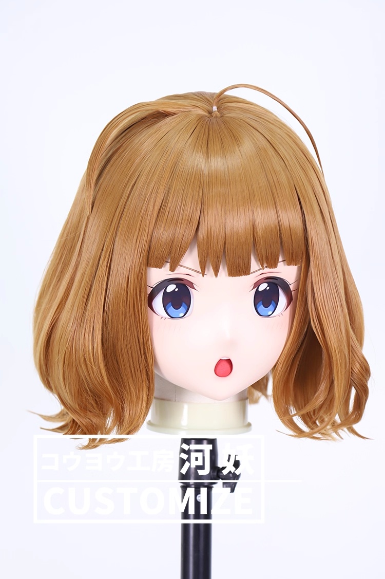 二次元美少女　鍵つき全頭面　KIGURUMIマスク(C-371~C-380)　通気孔付　高品質樹脂製　サイズオーダーメイド　フルヘッド　アニメマスク　河妖工房製品　正規品保証　全国送料無料-12