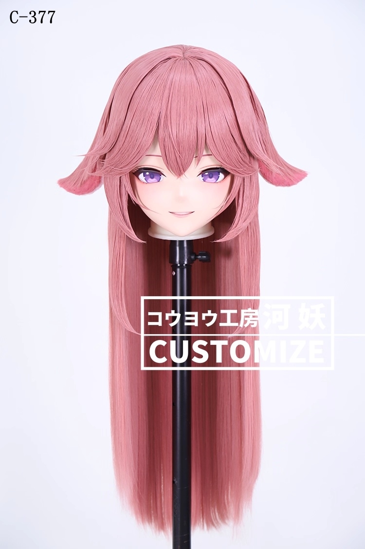 二次元美少女　鍵つき全頭面　KIGURUMIマスク(C-371~C-380)　通気孔付　高品質樹脂製　サイズオーダーメイド　フルヘッド　アニメマスク　河妖工房製品　正規品保証　全国送料無料-13