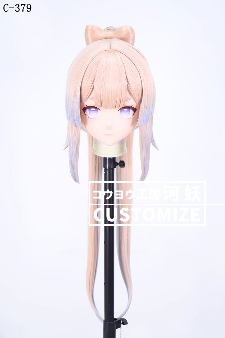 二次元美少女　鍵つき全頭面　KIGURUMIマスク(C-371~C-380)　通気孔付　高品質樹脂製　サイズオーダーメイド　フルヘッド　アニメマスク　河妖工房製品　正規品保証　全国送料無料-17