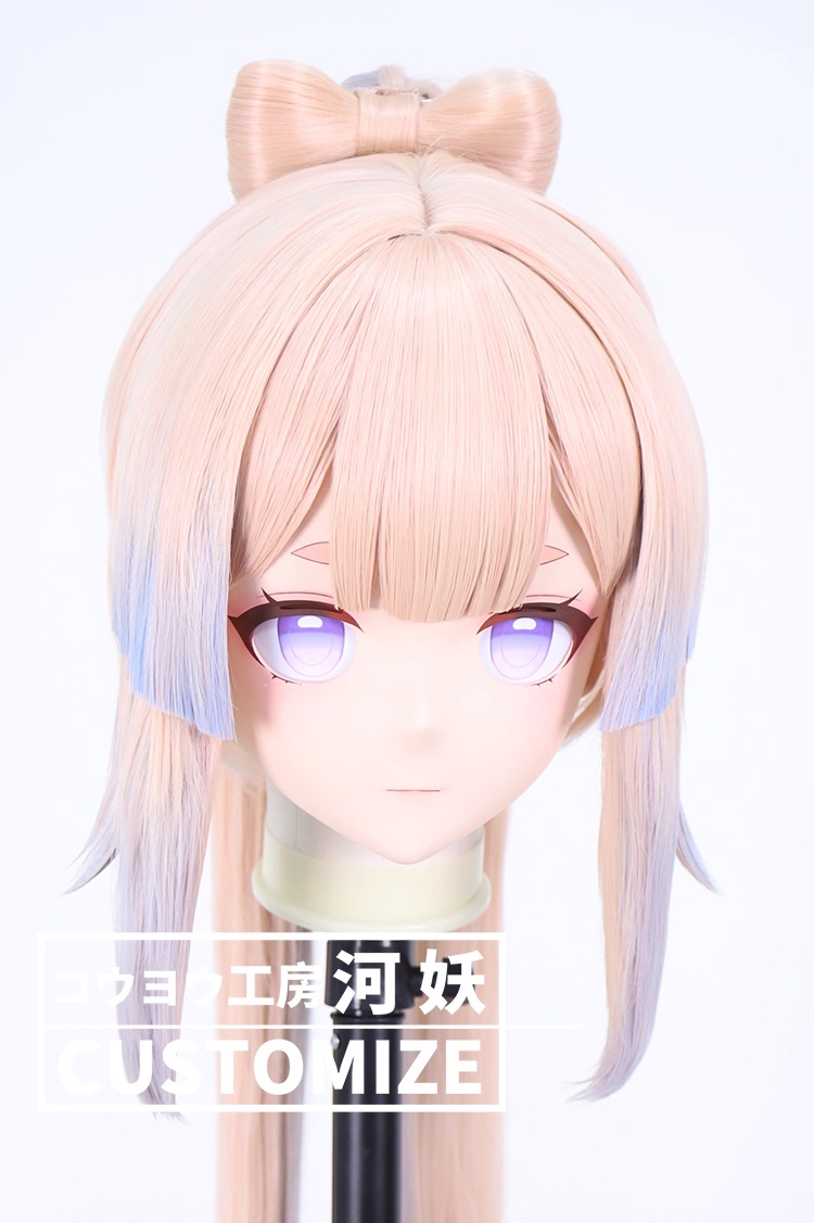 二次元美少女　鍵つき全頭面　KIGURUMIマスク(C-371~C-380)　通気孔付　高品質樹脂製　サイズオーダーメイド　フルヘッド　アニメマスク　河妖工房製品　正規品保証　全国送料無料-18