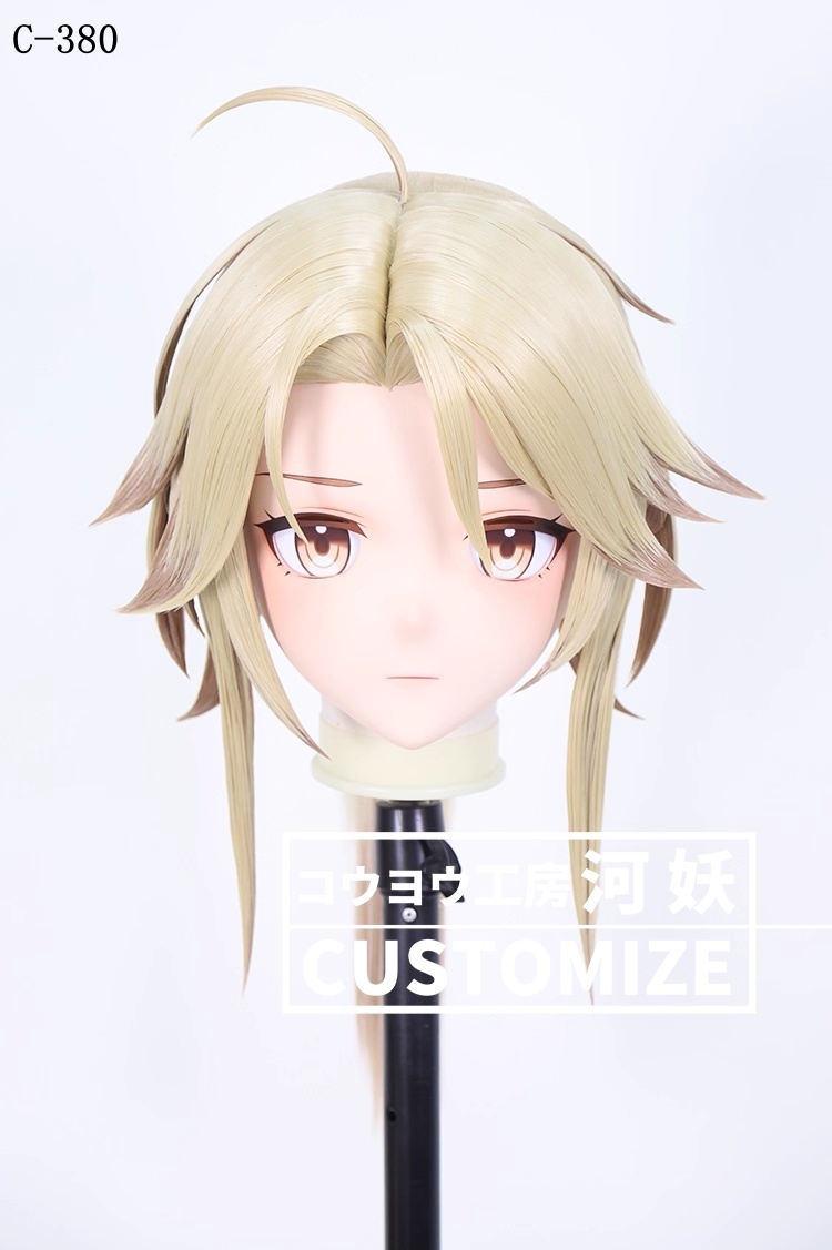二次元美少女　鍵つき全頭面　KIGURUMIマスク(C-371~C-380)　通気孔付　高品質樹脂製　サイズオーダーメイド　フルヘッド　アニメマスク　河妖工房製品　正規品保証　全国送料無料-19