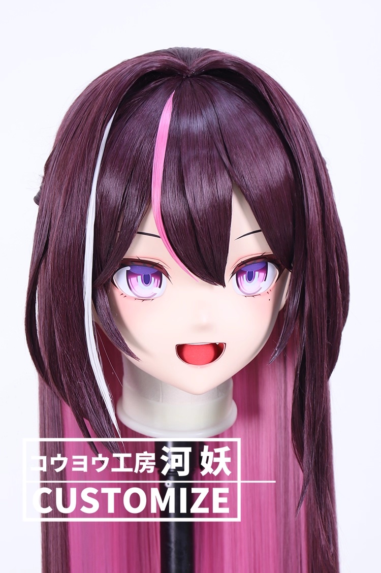 二次元美少女　鍵つき全頭面　KIGURUMIマスク(C-381~C-390)　通気孔付　高品質樹脂製　サイズオーダーメイド　フルヘッド　アニメマスク　河妖工房製品　正規品保証　全国送料無料-14