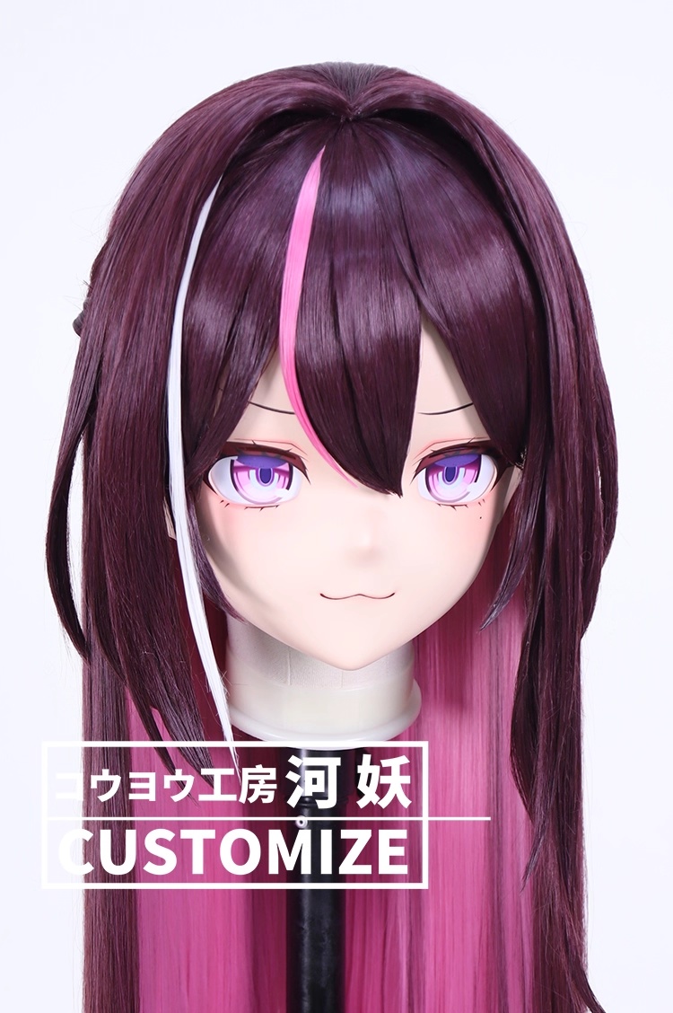 二次元美少女　鍵つき全頭面　KIGURUMIマスク(C-381~C-390)　通気孔付　高品質樹脂製　サイズオーダーメイド　フルヘッド　アニメマスク　河妖工房製品　正規品保証　全国送料無料-16