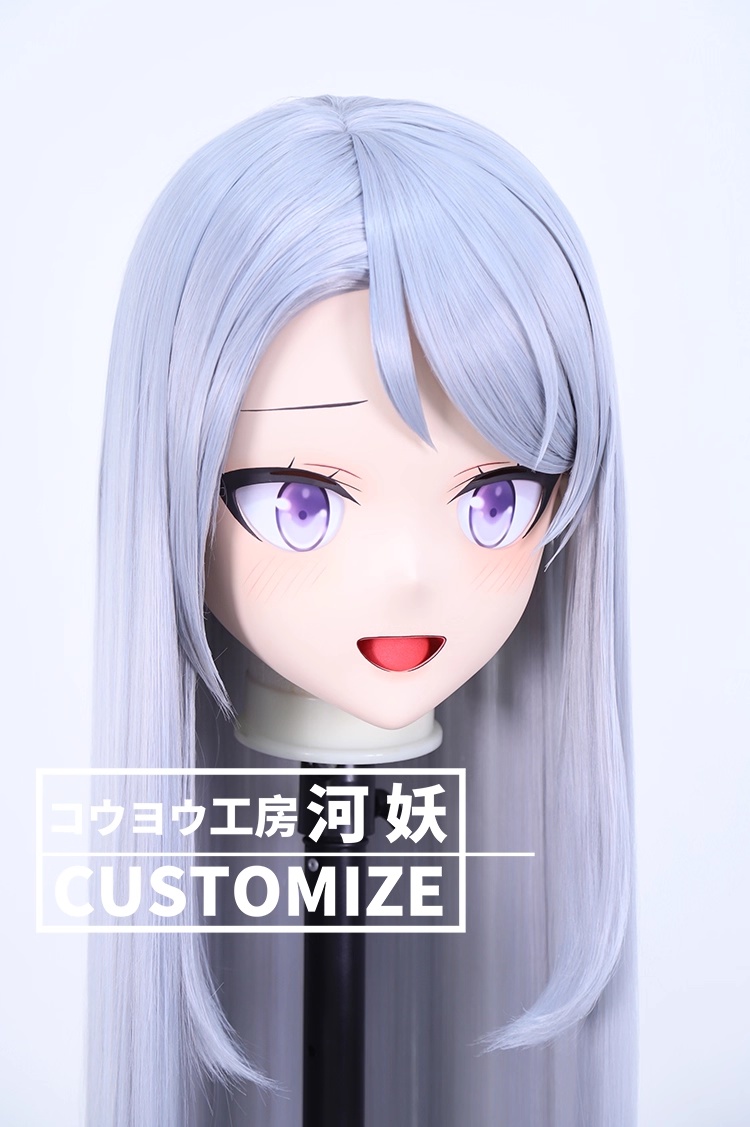 二次元美少女　鍵つき全頭面　KIGURUMIマスク(C-381~C-390)　通気孔付　高品質樹脂製　サイズオーダーメイド　フルヘッド　アニメマスク　河妖工房製品　正規品保証　全国送料無料-18