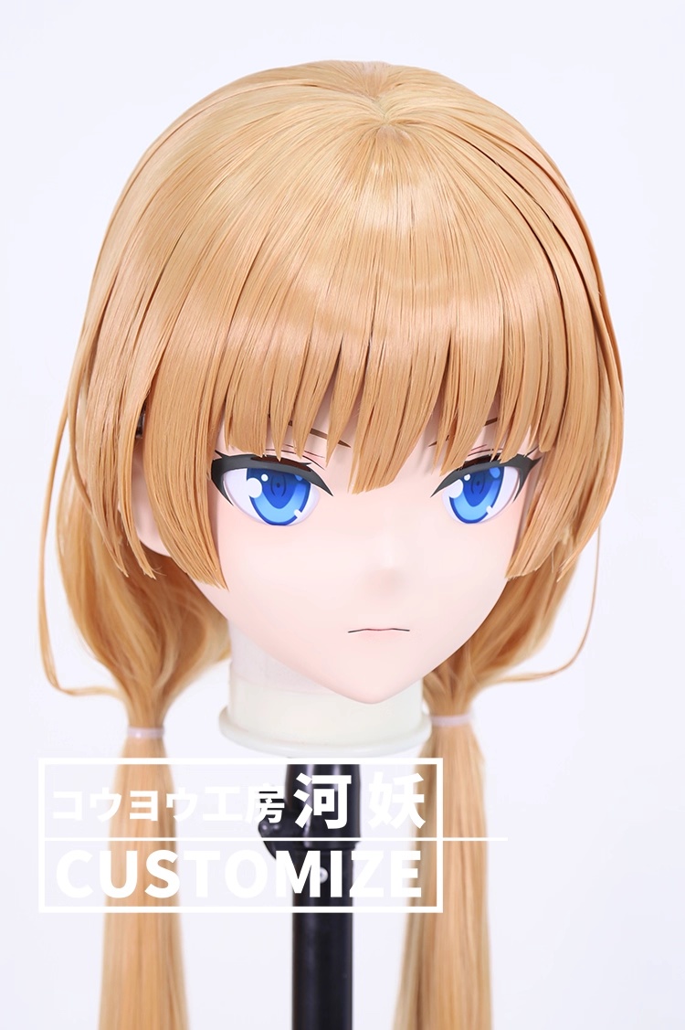 二次元美少女　鍵つき全頭面　KIGURUMIマスク(C-391~C-400)　通気孔付　高品質樹脂製　サイズオーダーメイド　フルヘッド　アニメマスク　河妖工房製品　正規品保証　全国送料無料-2