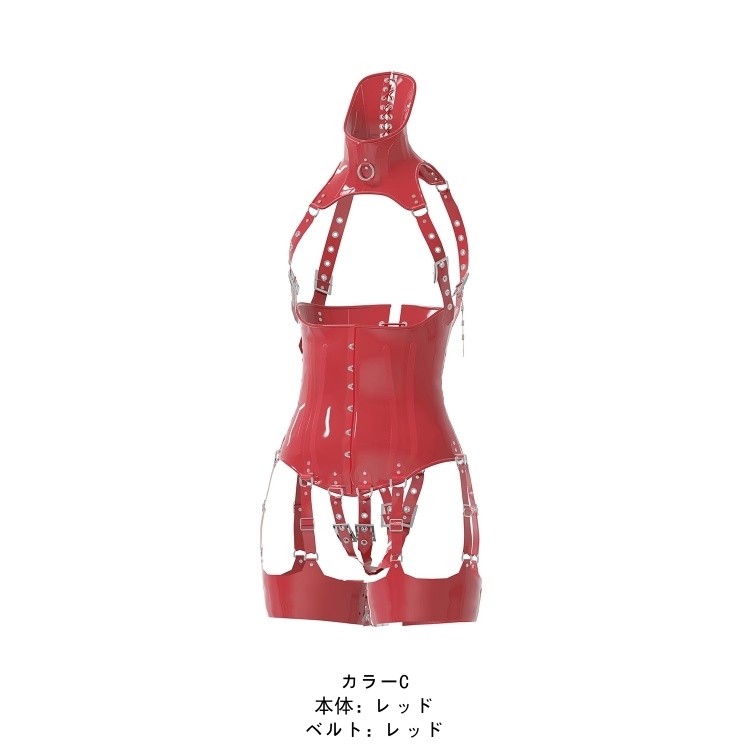 ラバーコルセット　厚さ1mm　背中編み上げで調整可能　サイズオーダーメイド＆カラー変更可能　男女兼用-8