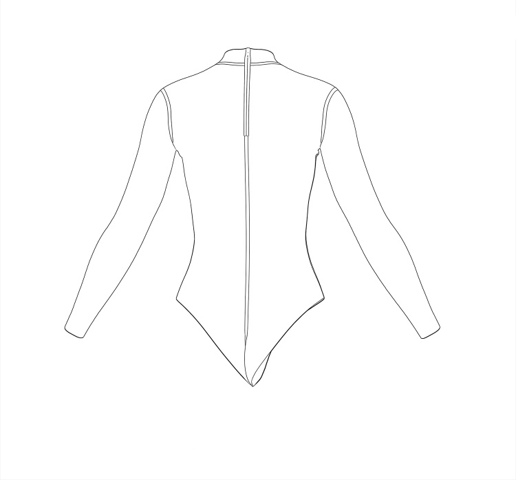 レディース水着　ラテックス素材　厚さ0.4mm　背中ファスナー付き　サイズオーダーメイド＆カラー変更可能　男女兼用-5
