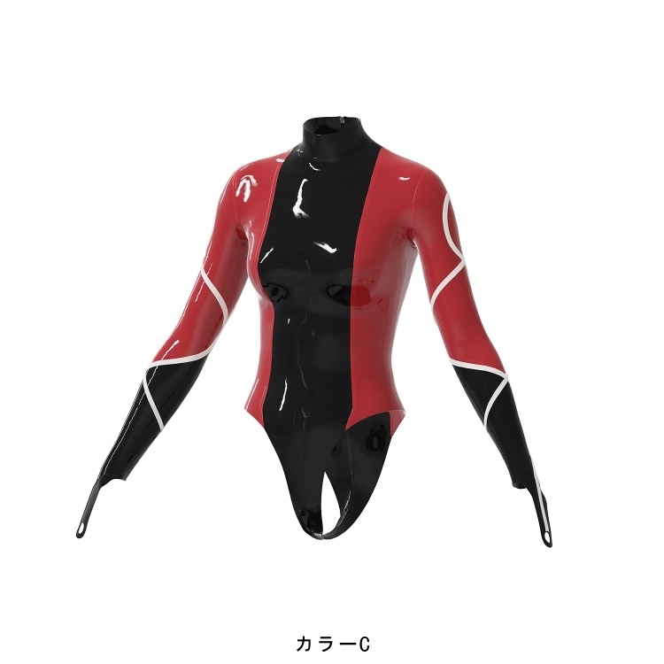 レーシングスーツ　ラテックス素材　厚さ0.4mm　背中ファスナー付き　サイズオーダーメイド　カラー変更可能　男女兼用-8