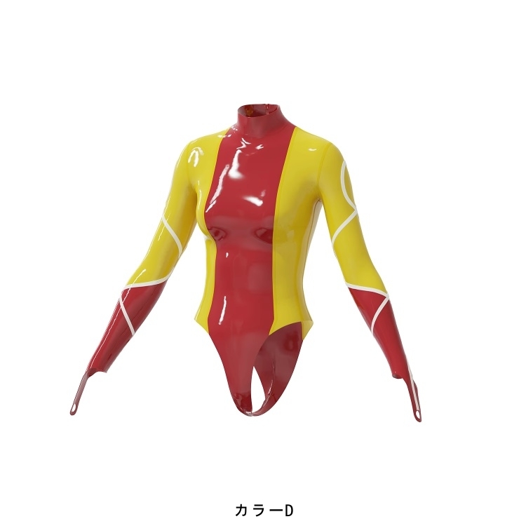 レーシングスーツ　ラテックス素材　厚さ0.4mm　背中ファスナー付き　サイズオーダーメイド　カラー変更可能　男女兼用-9