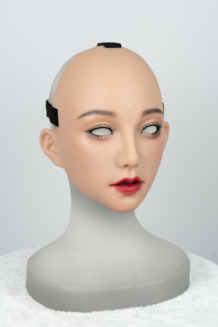 新作登場！！AI美少女の瑶ちゃん　M27　フィメールマスク　超可愛い顏　ハーフマスク/全頭マスク　ノーマルメイク/ビューティーメイク/女神スペシャルメイク付き　瞳取り外し可能　高級シリコン素材　CDCOSER通販　女装子グッズ　全国送料無料-6