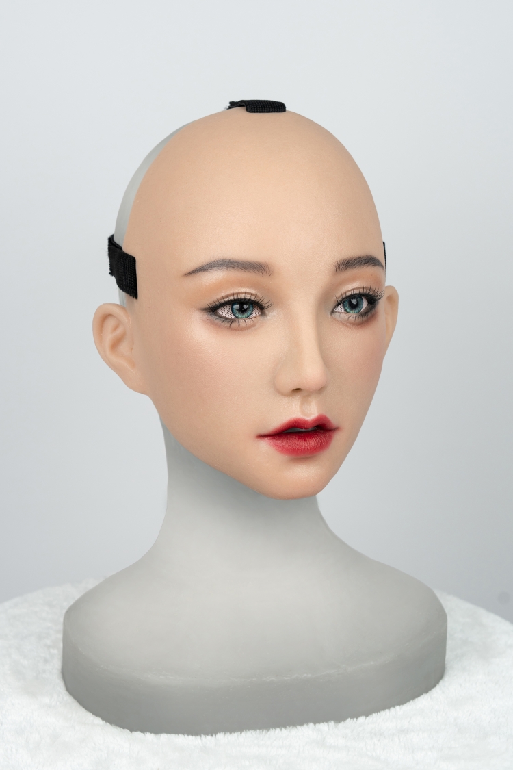 新作登場！！AI美少女の瑶ちゃん　M27　フィメールマスク　超可愛い顏　ハーフマスク/全頭マスク　ノーマルメイク/ビューティーメイク/女神スペシャルメイク付き　瞳取り外し可能　高級シリコン素材　CDCOSER通販　女装子グッズ　全国送料無料-8