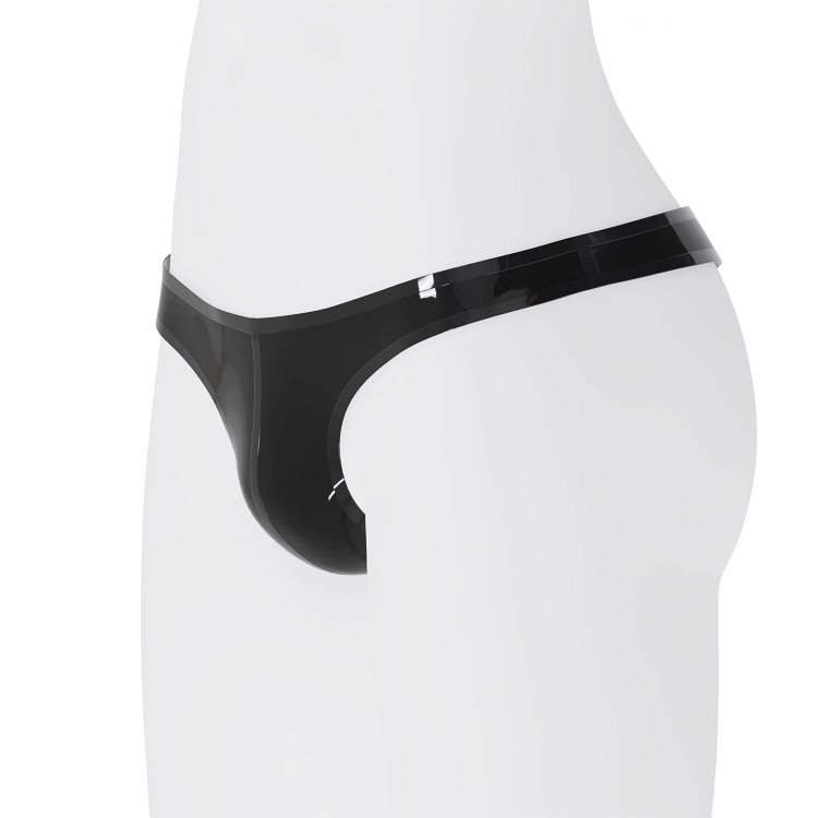 セクシー　男性用　Tバッグ下着　ラテックス素材　厚さ0.4mm　カラー変更可能-3