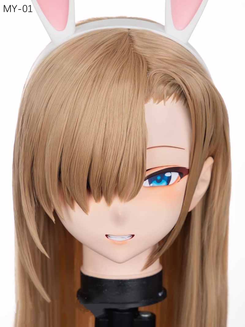 高品質樹脂製　標準3/4／フルヘッド（ロックつき）着ぐるみマスク＆ウィッグ　(MY-01~MY-10)　フルヘッドの後頭部ファスナー無し／ファスナー付きが選択可能　サイズオーダーメイド　キャラクターオーダーメイド受付中　全国送料無料-1