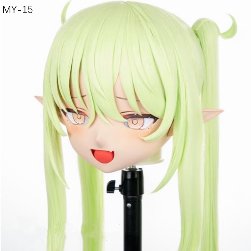 高品質樹脂製　標準3/4／フルヘッド（ロックつき）着ぐるみマスク＆ウィッグ　(MY-11~MY-20)　フルヘッドの後頭部ファスナー無し／ファスナー付きが選択可能　サイズオーダーメイド　キャラクターオーダーメイド受付中　全国送料無料-5