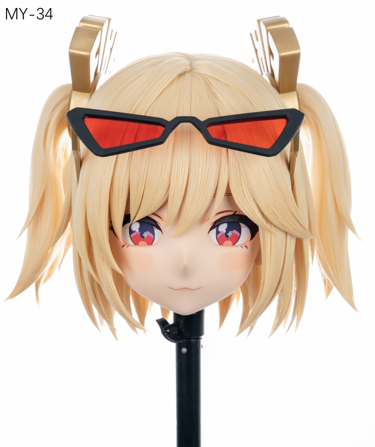 高品質樹脂製　標準3/4／フルヘッド（ロックつき）着ぐるみマスク＆ウィッグ　(MY-31~MY-40)　フルヘッドの後頭部ファスナー無し／ファスナー付きが選択可能　サイズオーダーメイド　キャラクターオーダーメイド受付中　全国送料無料-5