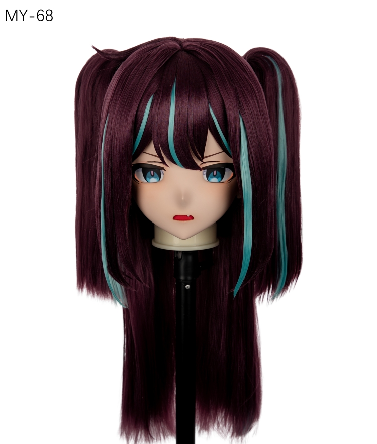 高品質樹脂製　標準3/4／フルヘッド（ロックつき）着ぐるみマスク＆ウィッグ　(MY-61~MY-70)　フルヘッドの後頭部ファスナー無し／ファスナー付きが選択可能　サイズオーダーメイド　キャラクターオーダーメイド受付中　全国送料無料-10