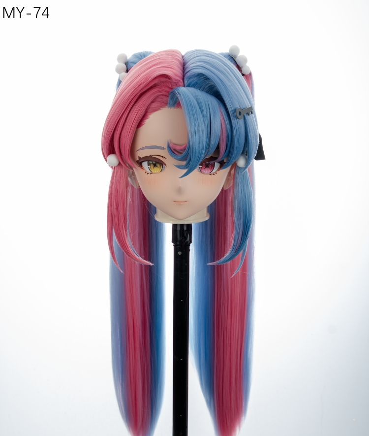 高品質樹脂製　標準3/4／フルヘッド（ロックつき）着ぐるみマスク＆ウィッグ　(MY-71~MY-80)　フルヘッドの後頭部ファスナー無し／ファスナー付きが選択可能　サイズオーダーメイド　キャラクターオーダーメイド受付中　全国送料無料-5