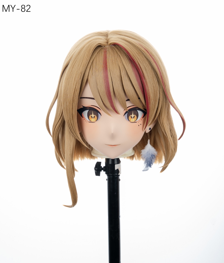 高品質樹脂製　標準3/4／フルヘッド（ロックつき）着ぐるみマスク＆ウィッグ　(MY-81~MY-90)　フルヘッドの後頭部ファスナー無し／ファスナー付きが選択可能　サイズオーダーメイド　キャラクターオーダーメイド受付中　全国送料無料-3