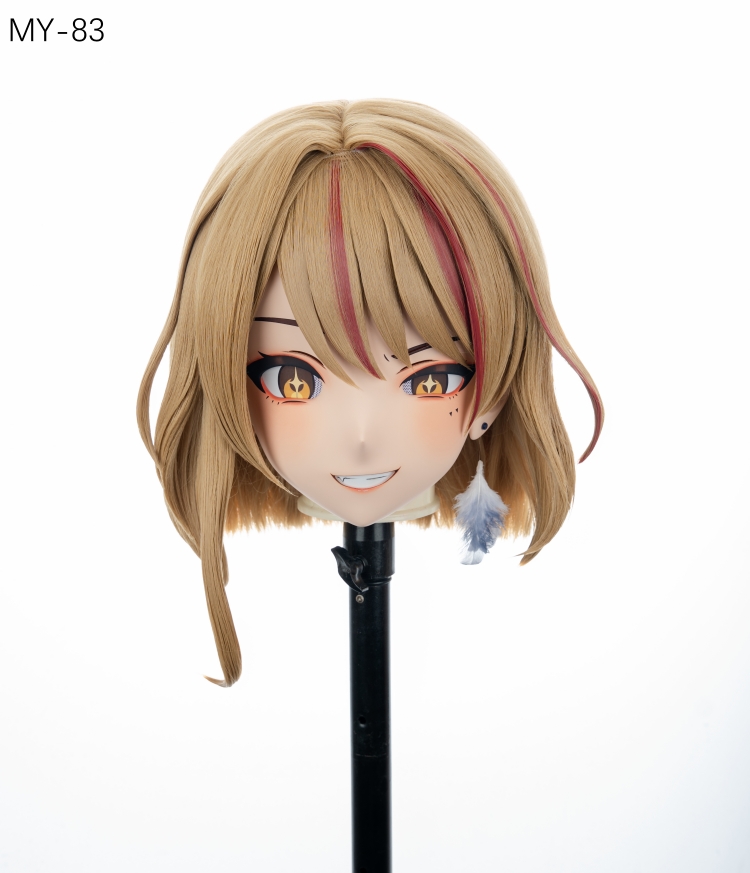 高品質樹脂製　標準3/4／フルヘッド（ロックつき）着ぐるみマスク＆ウィッグ　(MY-81~MY-90)　フルヘッドの後頭部ファスナー無し／ファスナー付きが選択可能　サイズオーダーメイド　キャラクターオーダーメイド受付中　全国送料無料-4