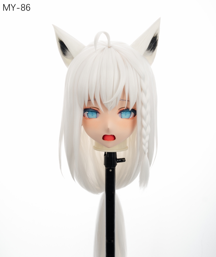 高品質樹脂製　標準3/4／フルヘッド（ロックつき）着ぐるみマスク＆ウィッグ　(MY-81~MY-90)　フルヘッドの後頭部ファスナー無し／ファスナー付きが選択可能　サイズオーダーメイド　キャラクターオーダーメイド受付中　全国送料無料-8