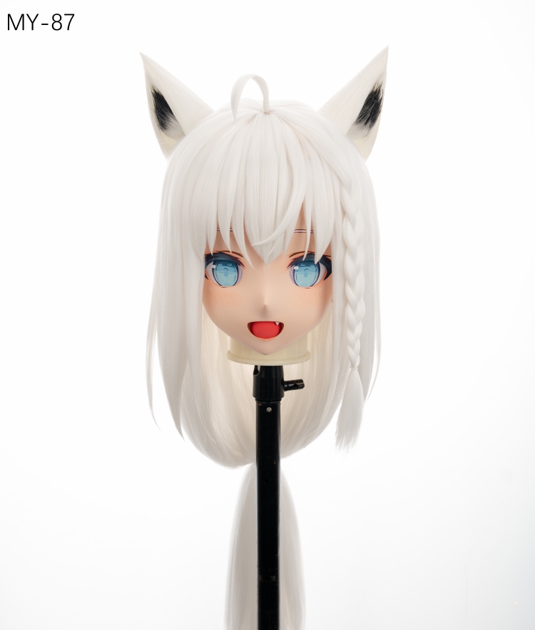 高品質樹脂製　標準3/4／フルヘッド（ロックつき）着ぐるみマスク＆ウィッグ　(MY-81~MY-90)　フルヘッドの後頭部ファスナー無し／ファスナー付きが選択可能　サイズオーダーメイド　キャラクターオーダーメイド受付中　全国送料無料-9