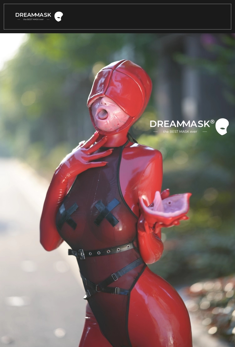 大人気　二重マスク　欲X　M31　黒殻/赤殻&顔マスク侵入セット　磁吸・分割式デザイン　シリコン製　コスプレ　ラバースーツと組み合わせ　正規品保証-1