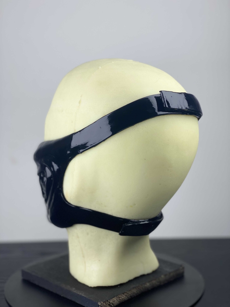羅刹　悪魔マスク　レッド／ブラック　シリコン素材製　ハロウィン用品　コスプレ変装-8