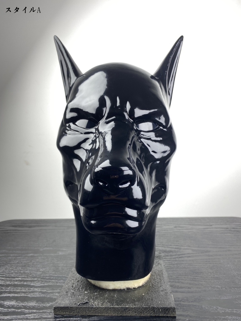 アヌビスさん　シリコン全頭マスク　犬仮装　ハロウィン用品　動物コスプレ変装-1
