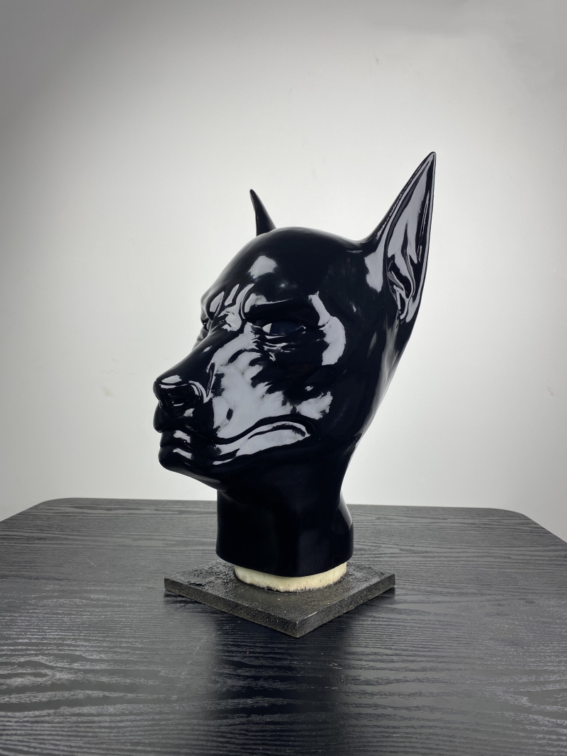 アヌビスさん　シリコン全頭マスク　犬仮装　ハロウィン用品　動物コスプレ変装-2