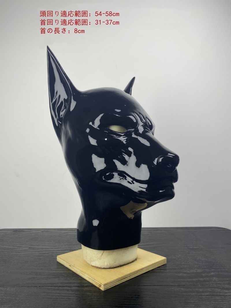 アヌビスさん　シリコン全頭マスク　犬仮装　ハロウィン用品　動物コスプレ変装-6
