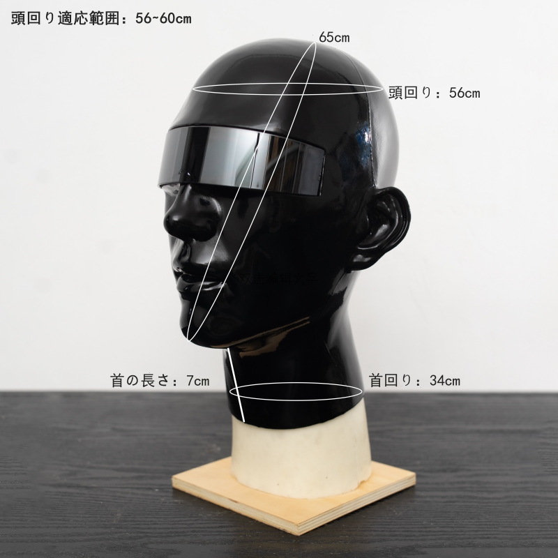 戦士　シリコン全頭マスク　ゴーグル３本付き　ハロウィン用品　コスプレ変装-4