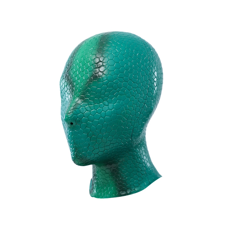 黒蛇／青蛇　蛇柄マスク＆Dカップボディスーツセット　光沢感があるシリコン製品　コスプレ用品　完璧に変身-15